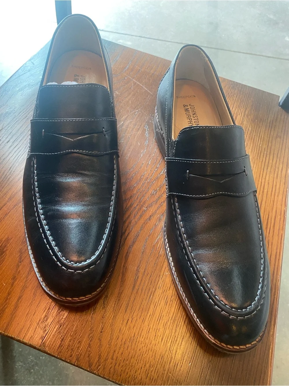 Penny Loafers Black Full Grain Leather Men’s 10.5 M | Original Box